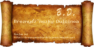 Breznyánszky Dulcinea névjegykártya
